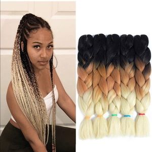 Jumbo Braiding Crochet Twist Hair 3Packs/Lot Box Braids Crochet Hair Synthetic